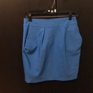 blue pencil skirt